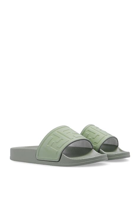 green fendi slides